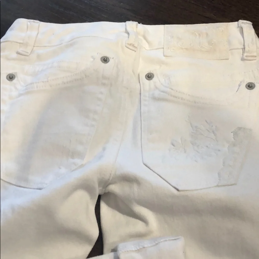 Ralph Lauren white jeans size 7 patchwork